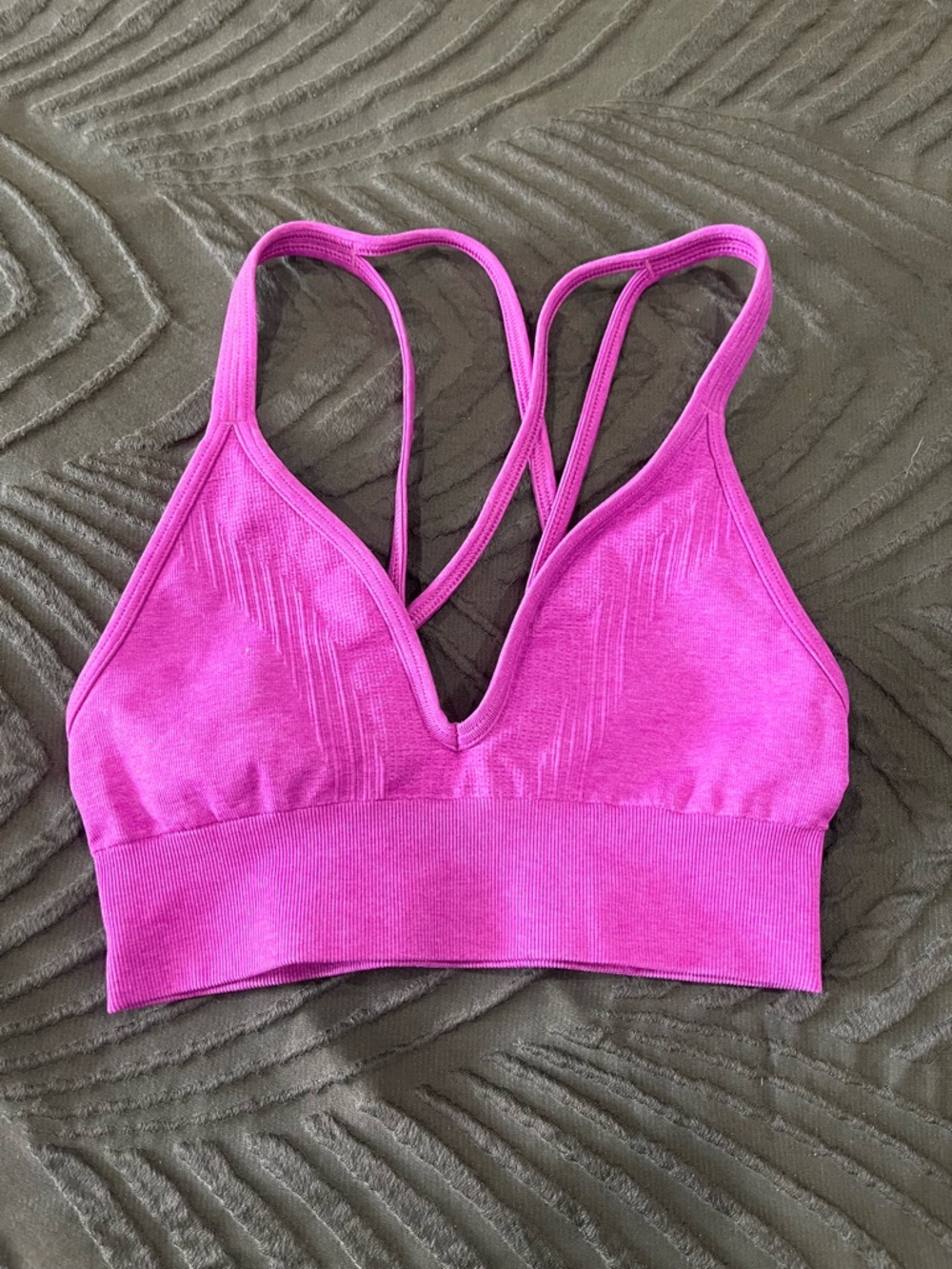 lululemon athletica V-Neck Strappy Sports Bra - EBB to street pink